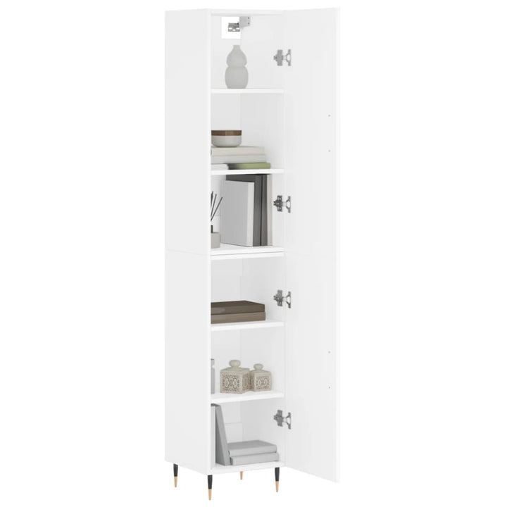skab 34,5x34x180 cm konstrueret træ hvid