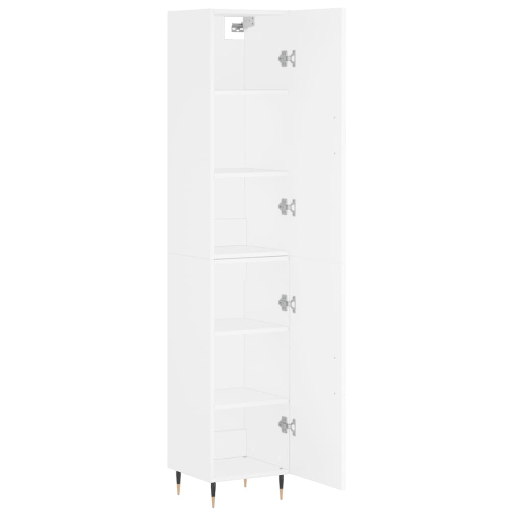 skab 34,5x34x180 cm konstrueret træ hvid