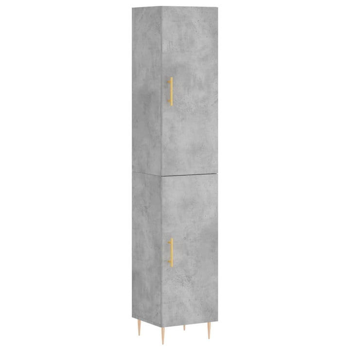 skab 34,5x34x180 cm konstrueret træ betongrå
