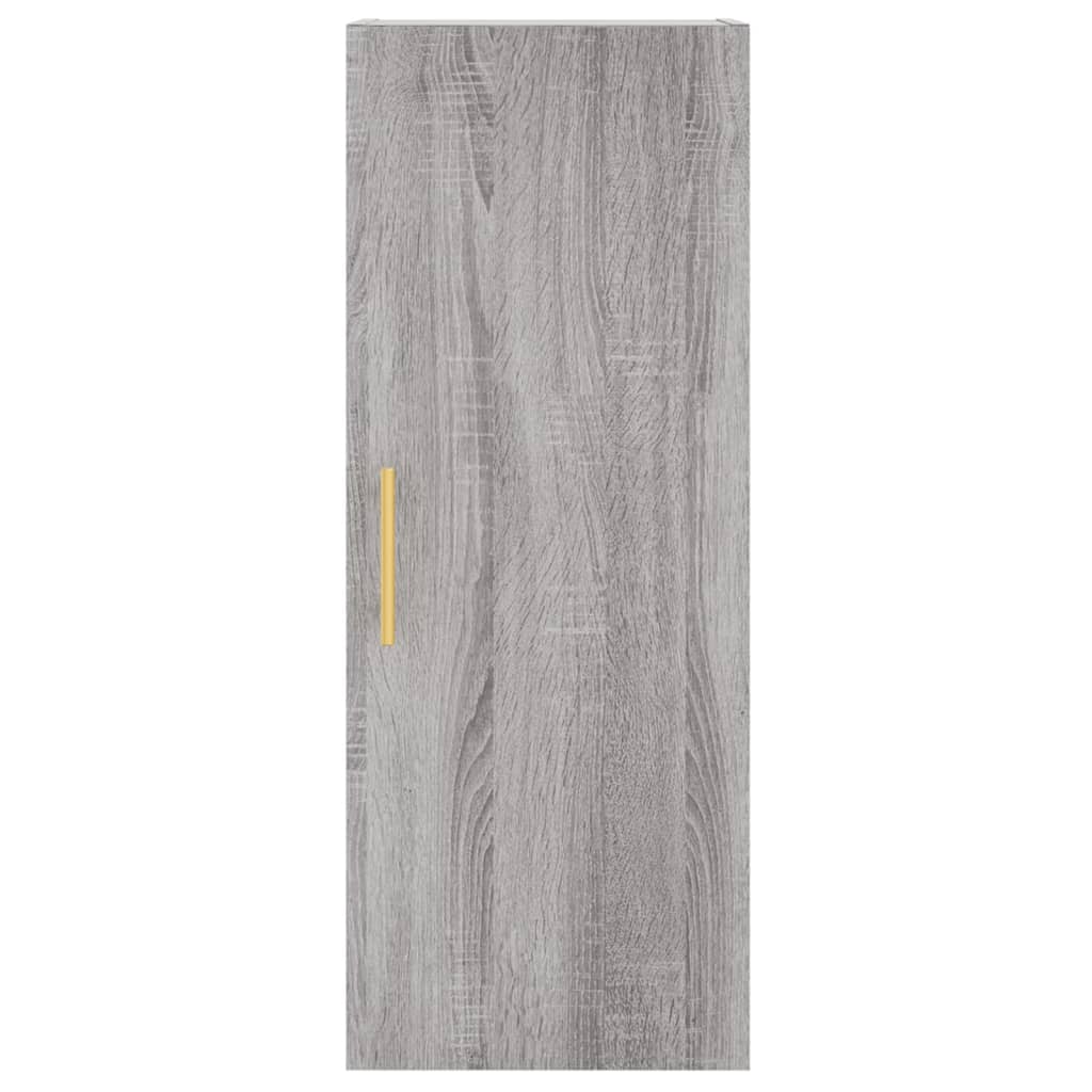 højskab 34,5x34x180 cm konstrueret træ grå sonoma-eg