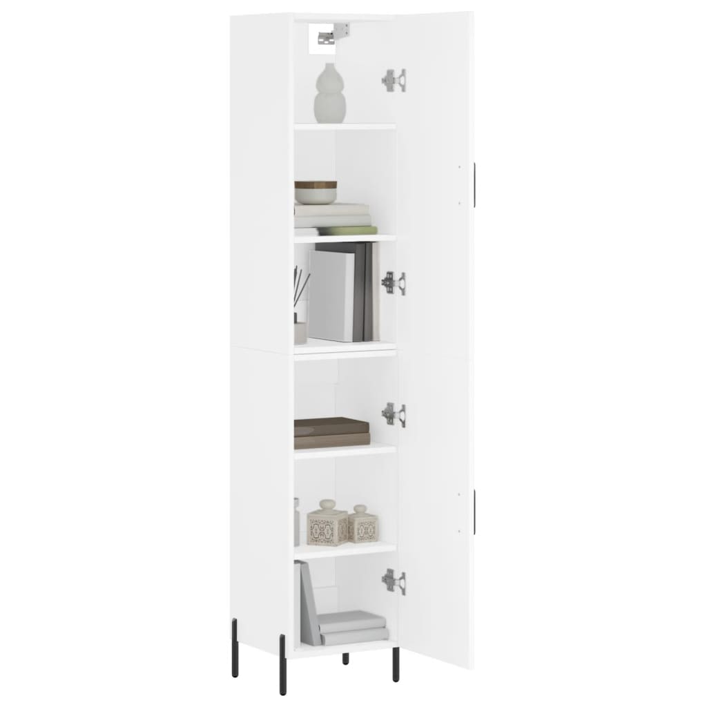 skab 34,5x34x180 cm konstrueret træ hvid