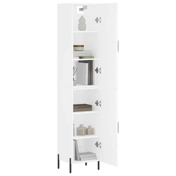 skab 34,5x34x180 cm konstrueret træ hvid