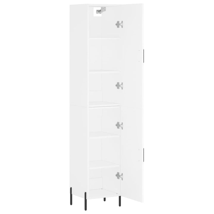 skab 34,5x34x180 cm konstrueret træ hvid