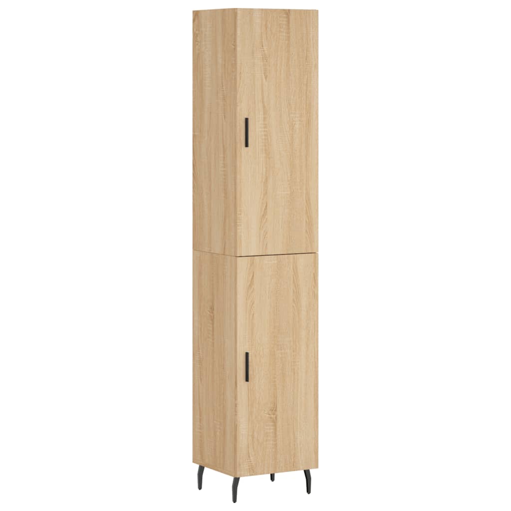skab 34,5x34x180 cm konstrueret træ sonoma-eg