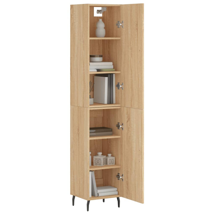 skab 34,5x34x180 cm konstrueret træ sonoma-eg