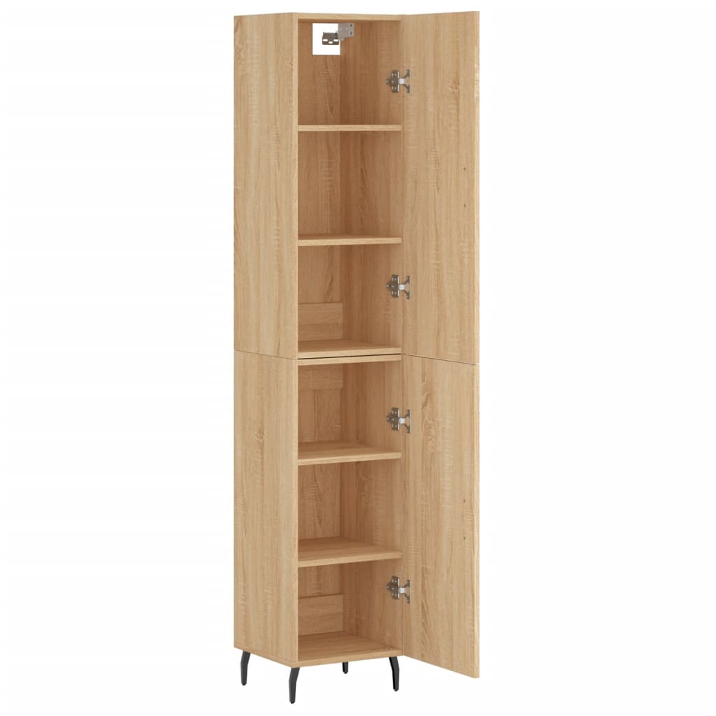 skab 34,5x34x180 cm konstrueret træ sonoma-eg