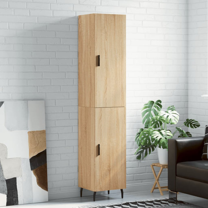 skab 34,5x34x180 cm konstrueret træ sonoma-eg