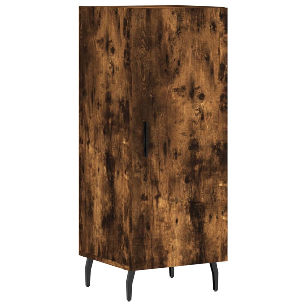 skab 34,5x34x180 cm konstrueret træ røget egetræ