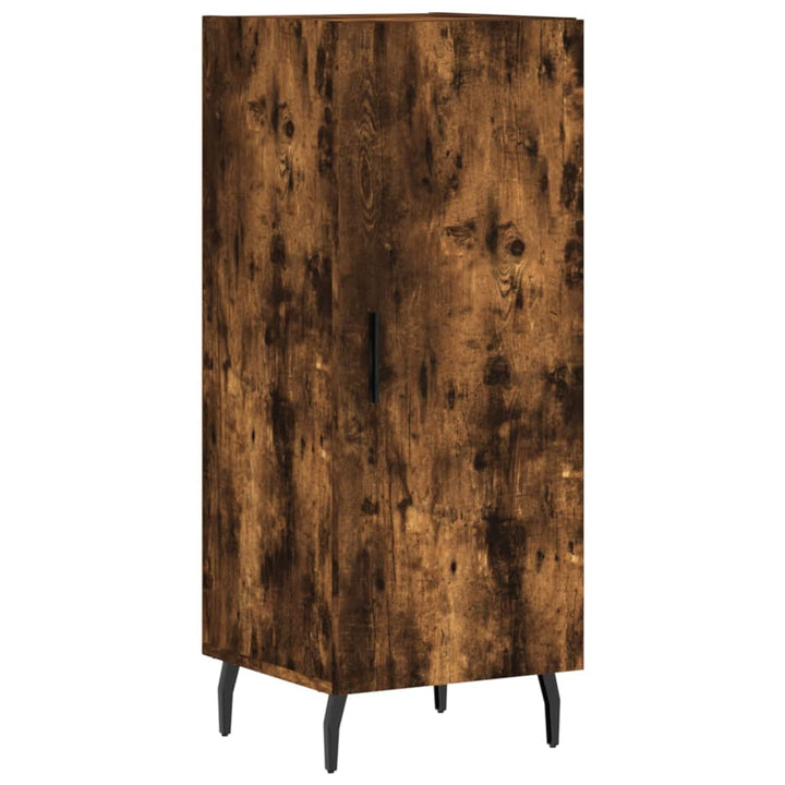 skab 34,5x34x180 cm konstrueret træ røget egetræ