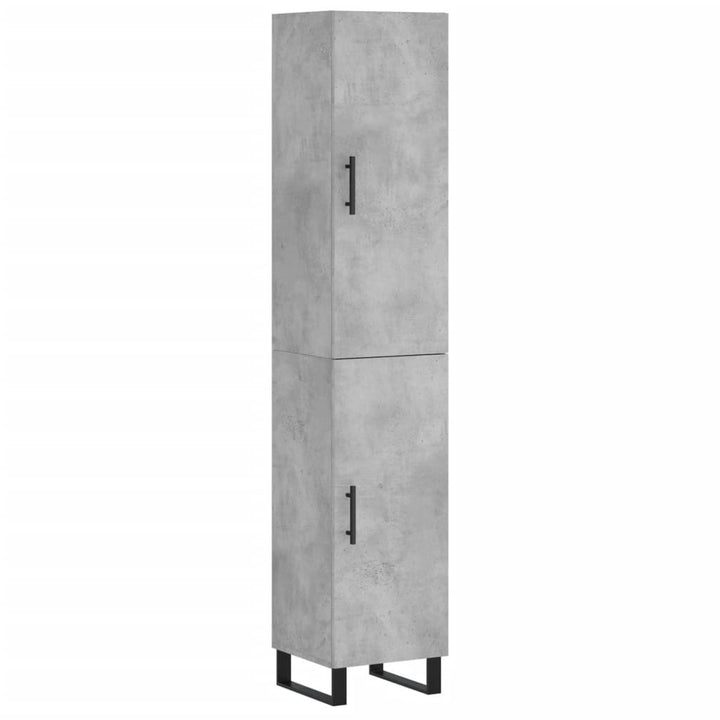 skab 34,5x34x180 cm konstrueret træ betongrå