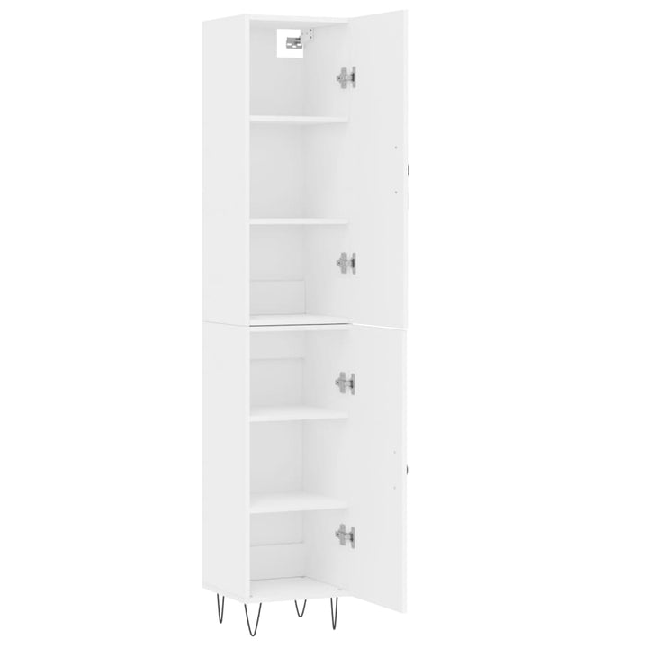 skab 34,5x34x180 cm konstrueret træ hvid