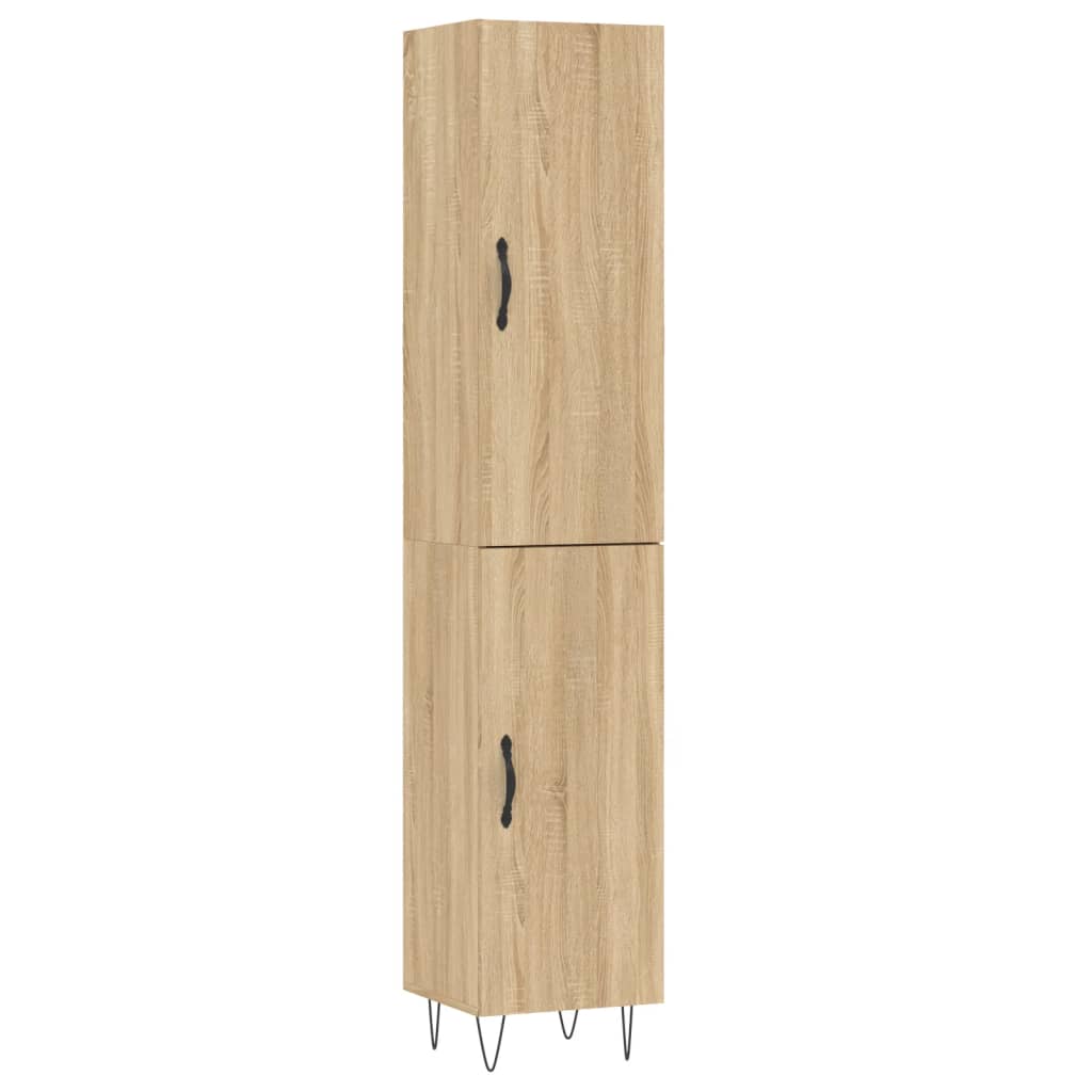skab 34,5x34x180 cm konstrueret træ sonoma-eg