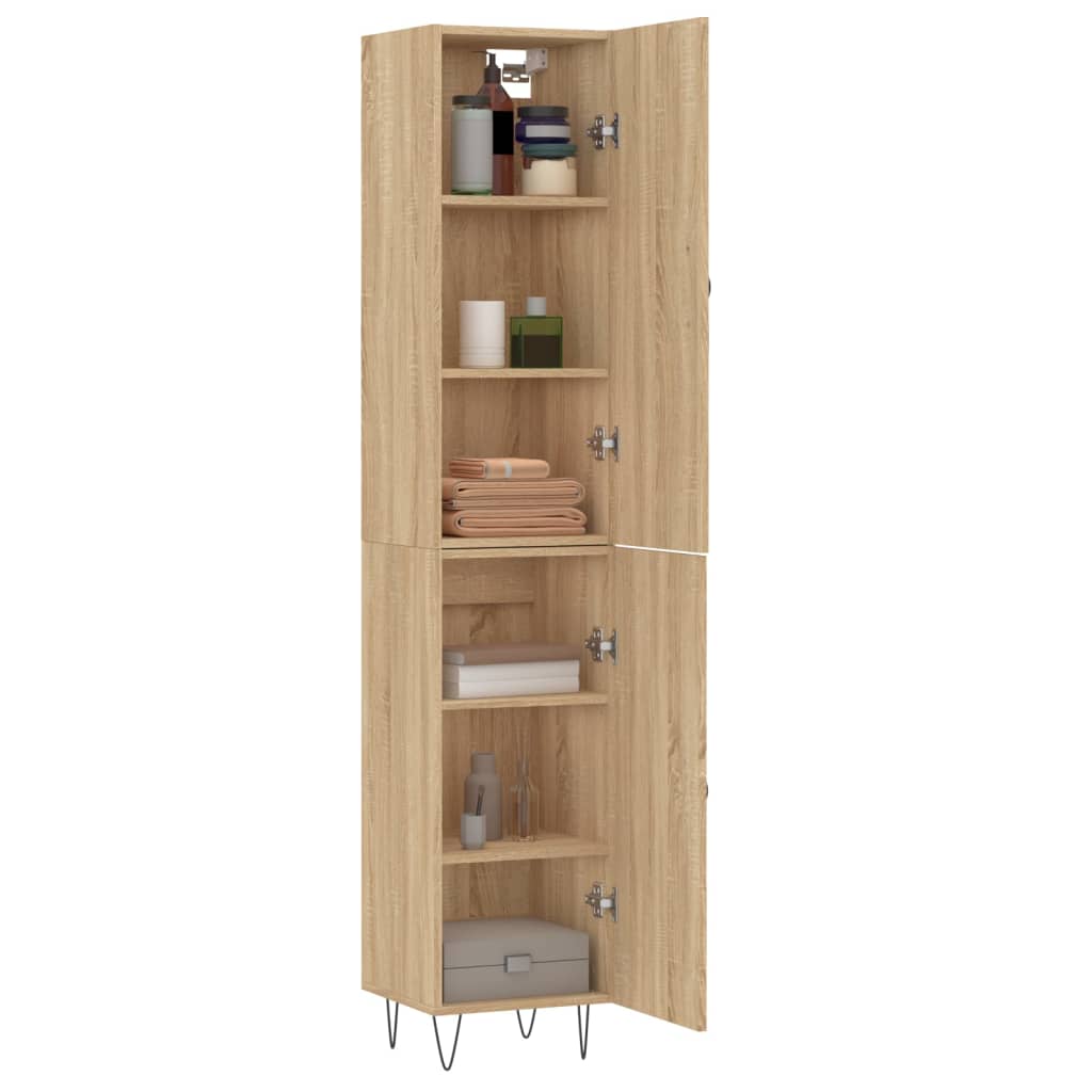 skab 34,5x34x180 cm konstrueret træ sonoma-eg