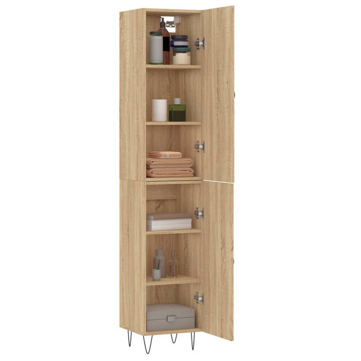 skab 34,5x34x180 cm konstrueret træ sonoma-eg