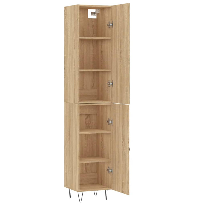 skab 34,5x34x180 cm konstrueret træ sonoma-eg