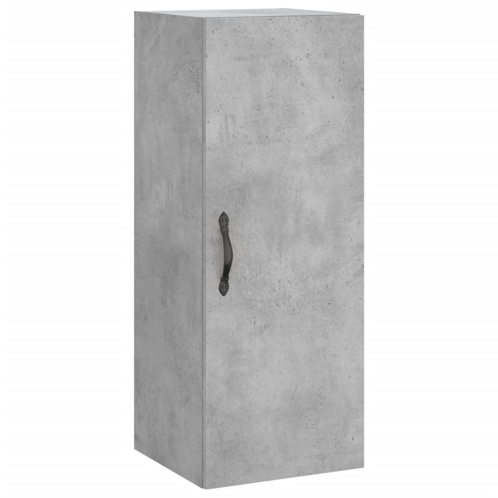 skab 34,5x34x180 cm konstrueret træ betongrå