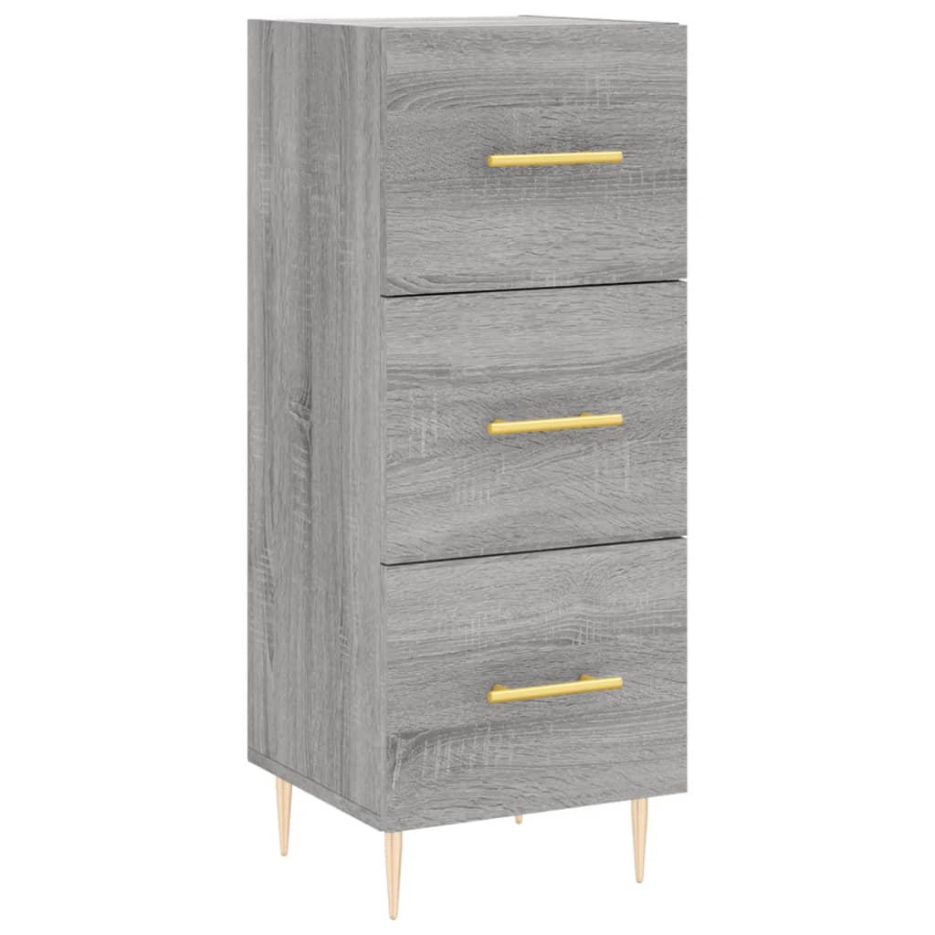 højskab 34,5x34x180 cm konstrueret træ grå sonoma-eg