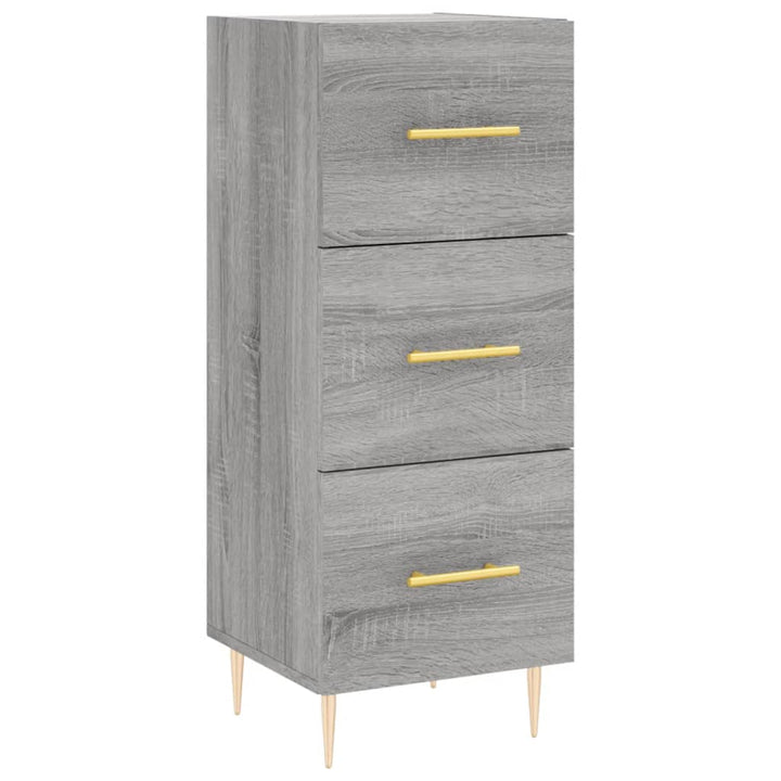 højskab 34,5x34x180 cm konstrueret træ grå sonoma-eg
