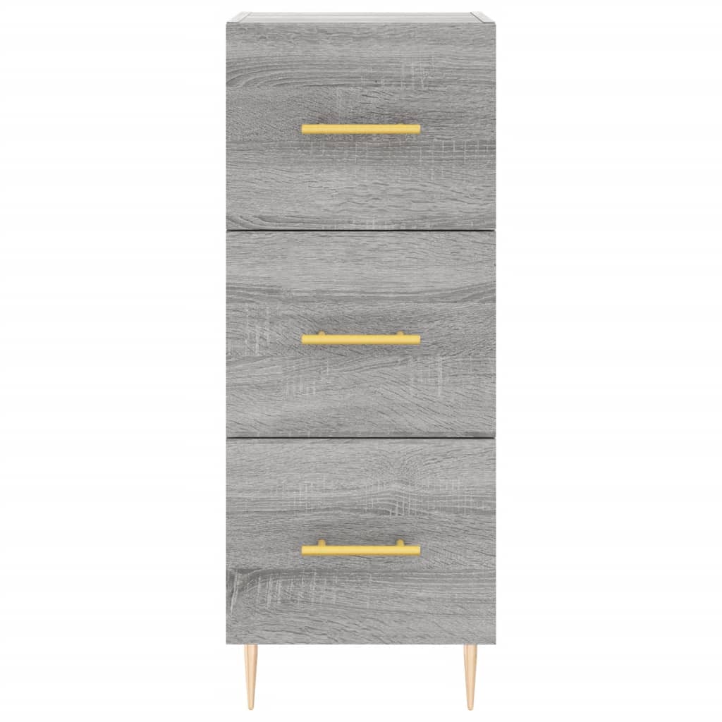 højskab 34,5x34x180 cm konstrueret træ grå sonoma-eg