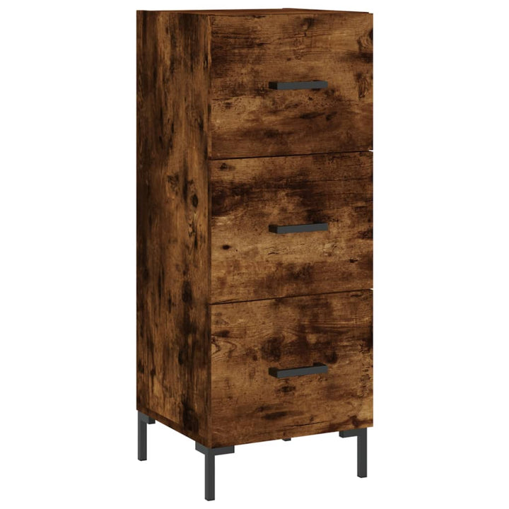 skab 34,5x34x180 cm konstrueret træ røget egetræ