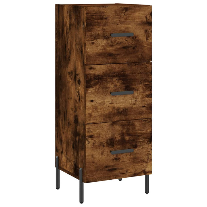 skab 34,5x34x180 cm konstrueret træ røget egetræ