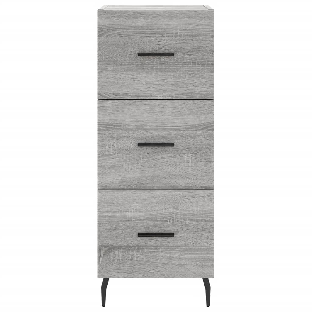 højskab 34,5x34x180 cm konstrueret træ grå sonoma-eg