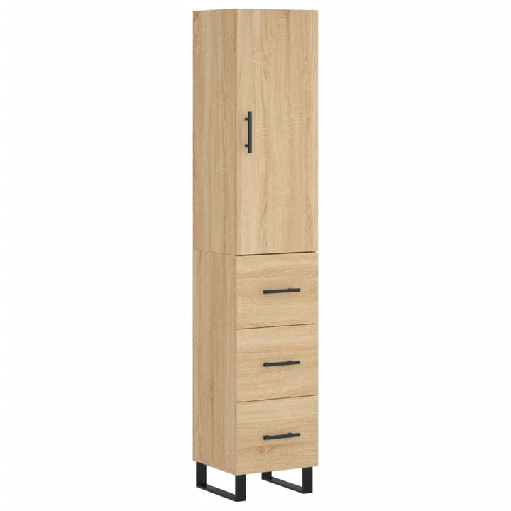 skab 34,5x34x180 cm konstrueret træ sonoma-eg