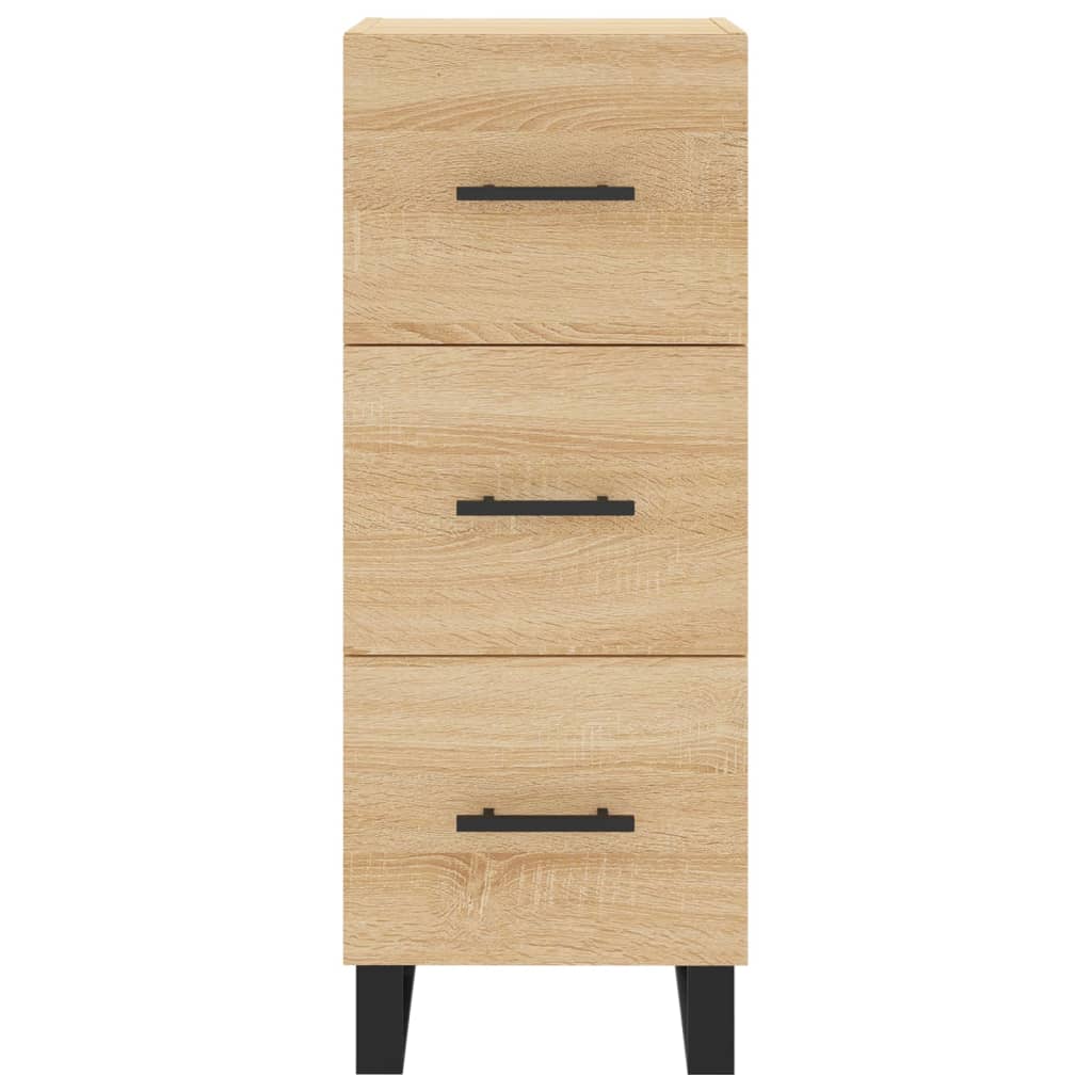 skab 34,5x34x180 cm konstrueret træ sonoma-eg