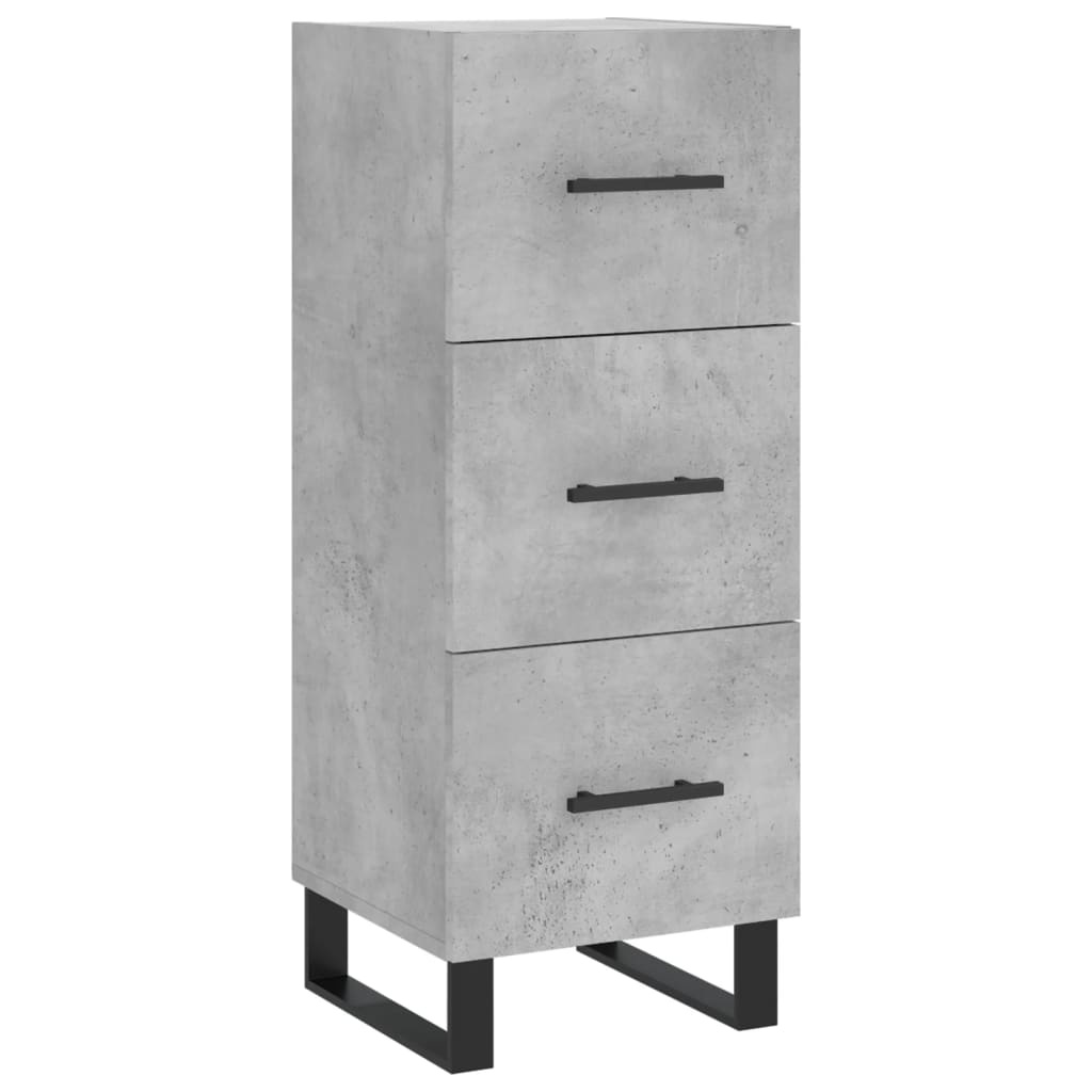 skab 34,5x34x180 cm konstrueret træ betongrå