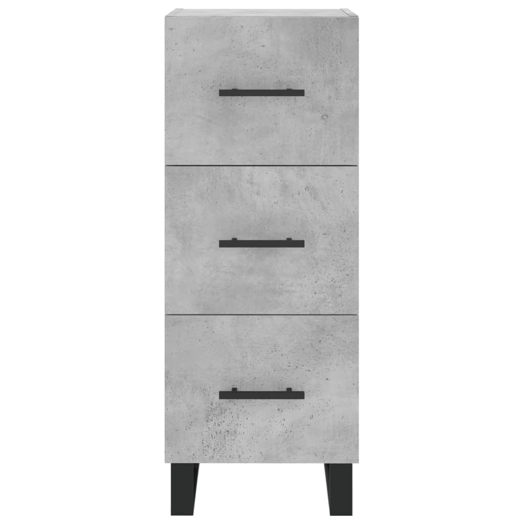 skab 34,5x34x180 cm konstrueret træ betongrå