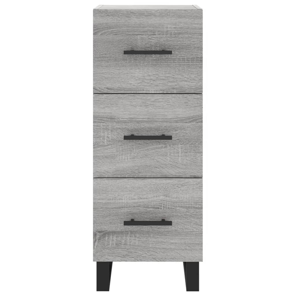 højskab 34,5x34x180 cm konstrueret træ grå sonoma-eg
