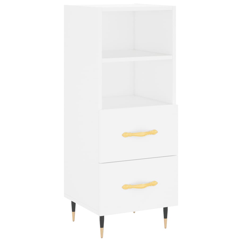 skab 34,5x34x180 cm konstrueret træ hvid