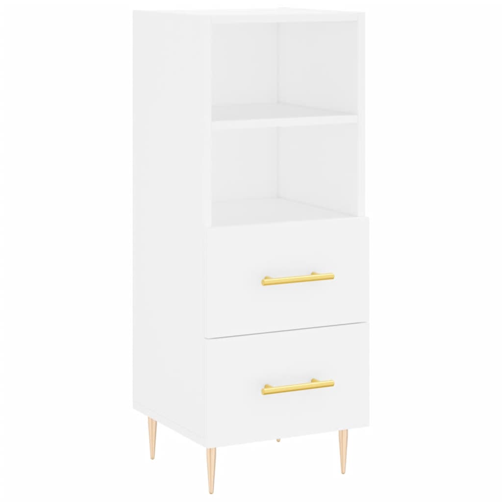 skab 34,5x34x180 cm konstrueret træ hvid