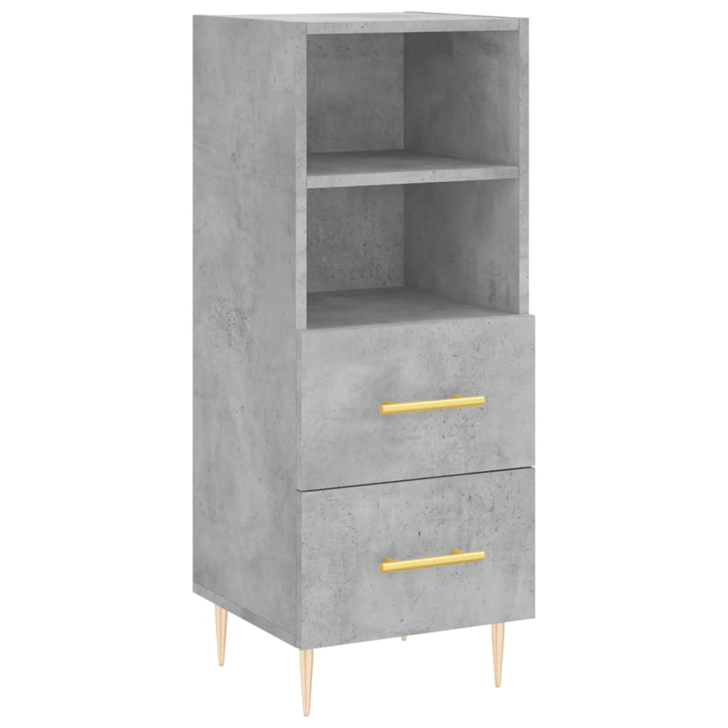 skab 34,5x34x180 cm konstrueret træ betongrå