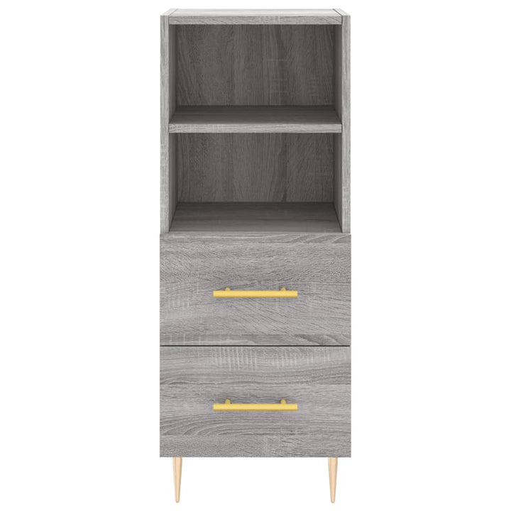 højskab 34,5x34x180 cm konstrueret træ grå sonoma-eg