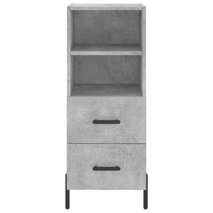 skab 34,5x34x180 cm konstrueret træ betongrå