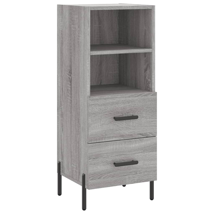 højskab 34,5x34x180 cm konstrueret træ grå sonoma-eg