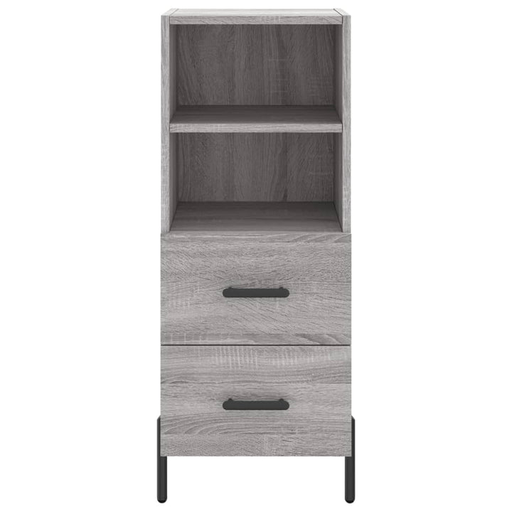 højskab 34,5x34x180 cm konstrueret træ grå sonoma-eg