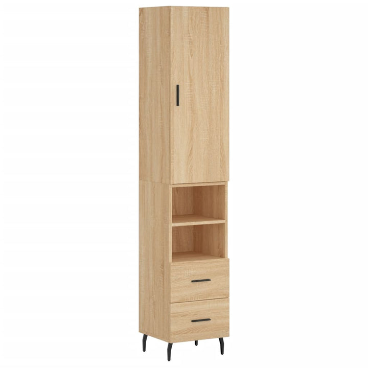 skab 34,5x34x180 cm konstrueret træ sonoma-eg