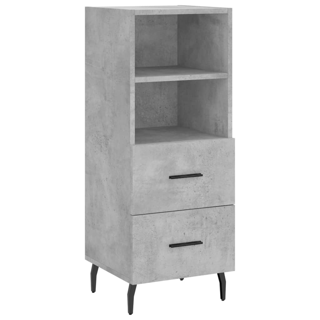 skab 34,5x34x180 cm konstrueret træ betongrå