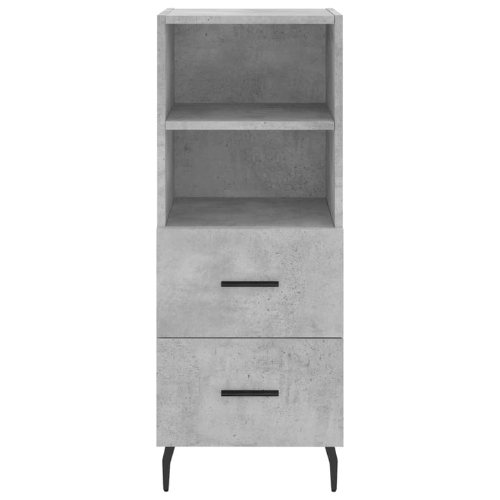 skab 34,5x34x180 cm konstrueret træ betongrå