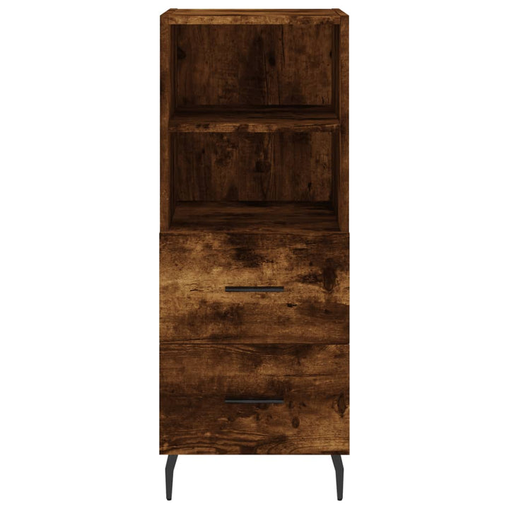 skab 34,5x34x180 cm konstrueret træ røget egetræ