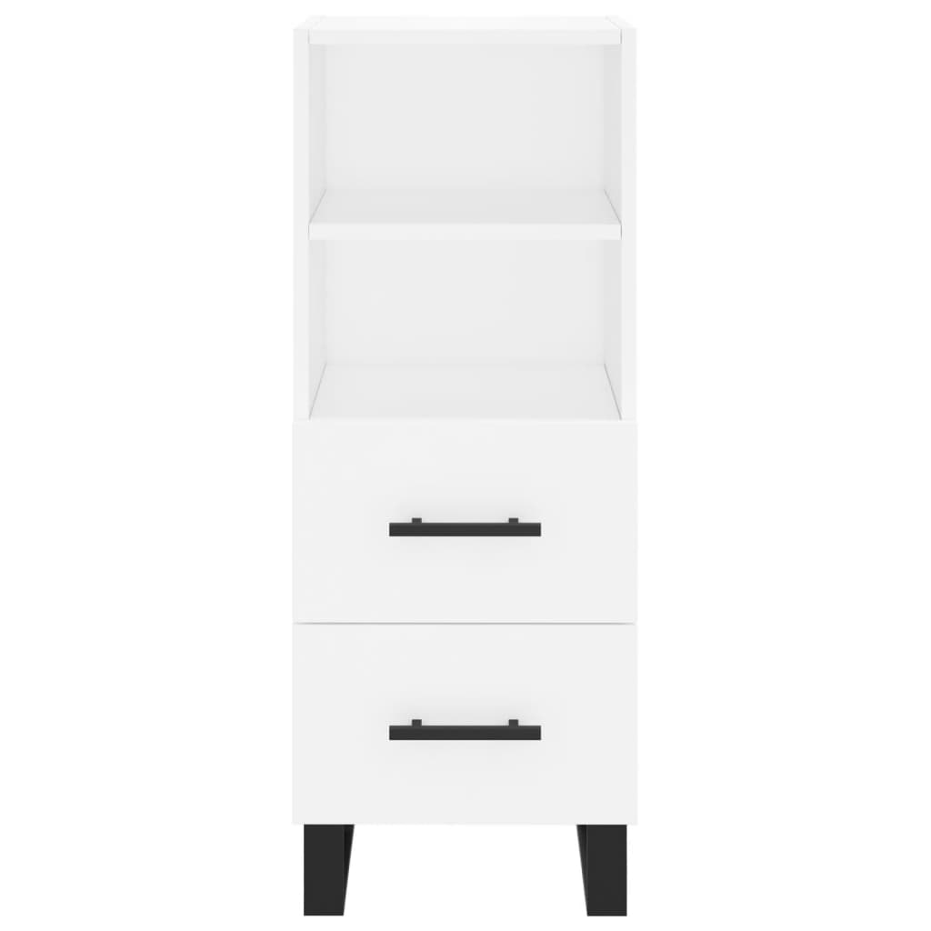 skab 34,5x34x180 cm konstrueret træ hvid