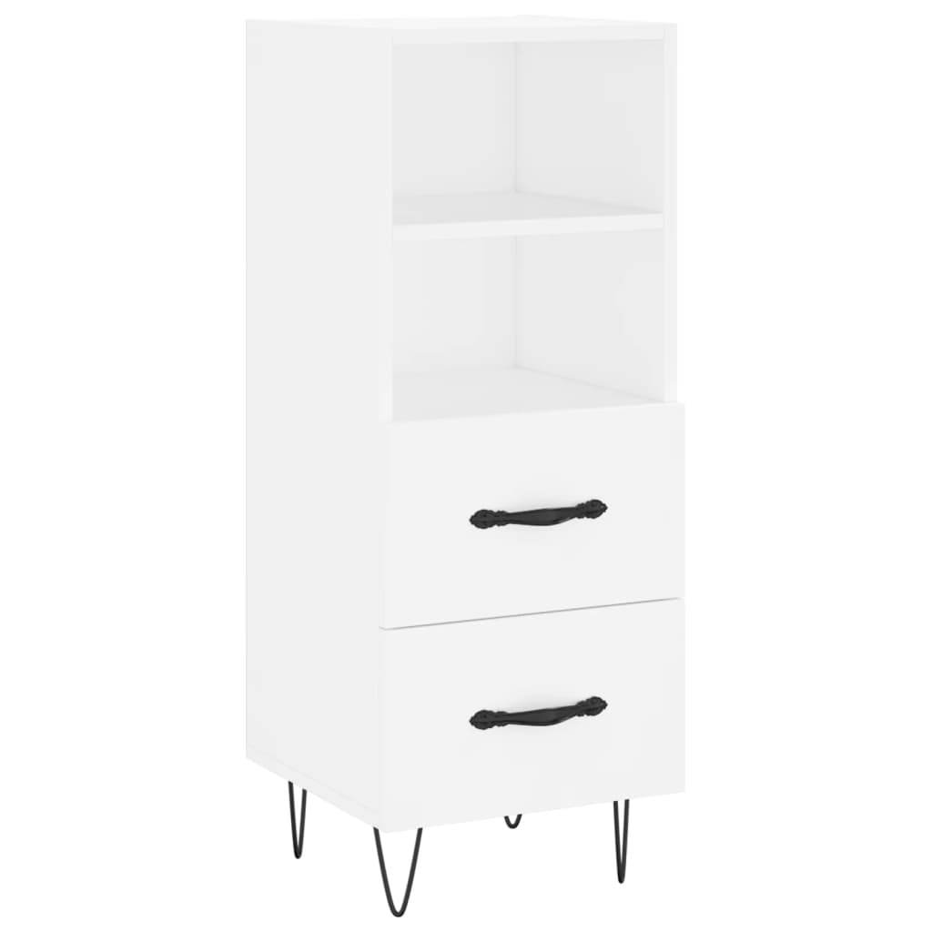 skab 34,5x34x180 cm konstrueret træ hvid