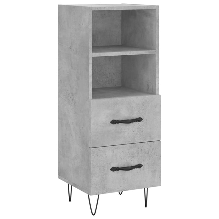 skab 34,5x34x180 cm konstrueret træ betongrå