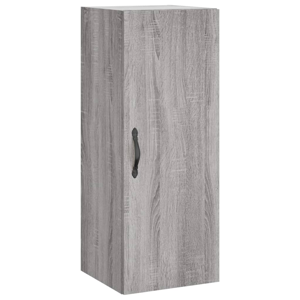 højskab 34,5x34x180 cm konstrueret træ grå sonoma-eg