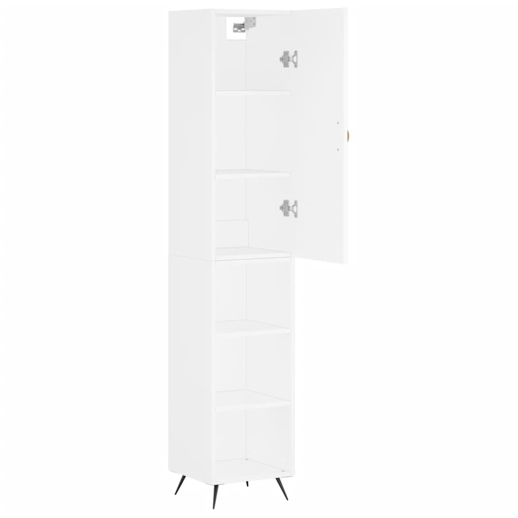 skab 34,5x34x180 cm konstrueret træ hvid