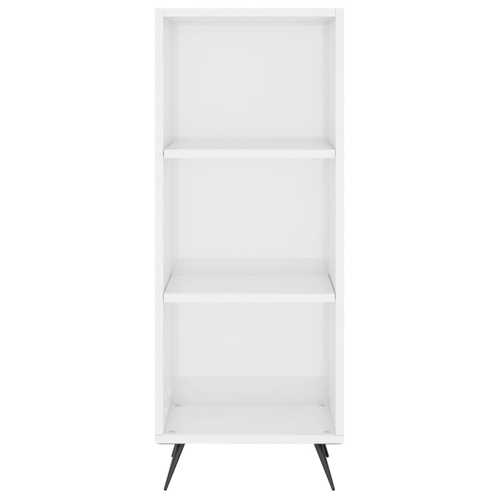 skab 34,5x34x180 cm konstrueret træ hvid højglans