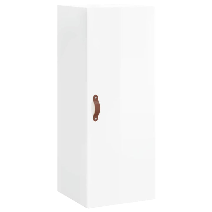 skab 34,5x34x180 cm konstrueret træ hvid højglans