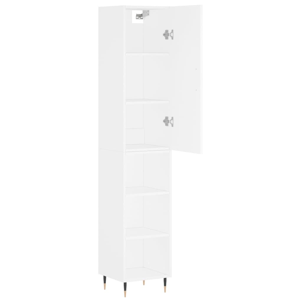 skab 34,5x34x180 cm konstrueret træ hvid